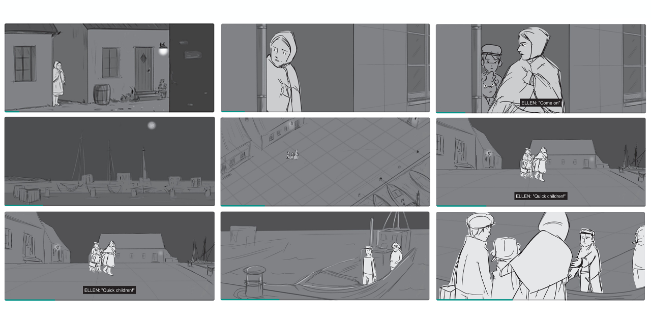 from storyboard by Sabina Tangorra, made in the storyboard course.