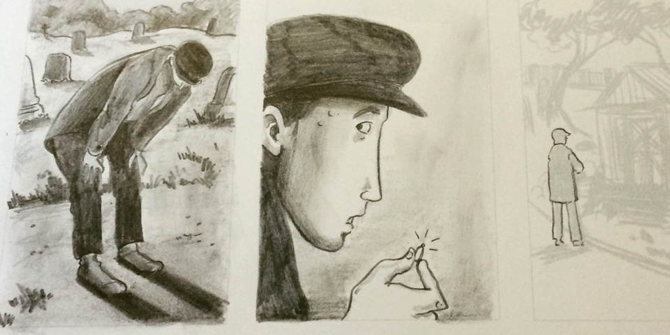Cathrin Peterslund interning with Ed Piskor